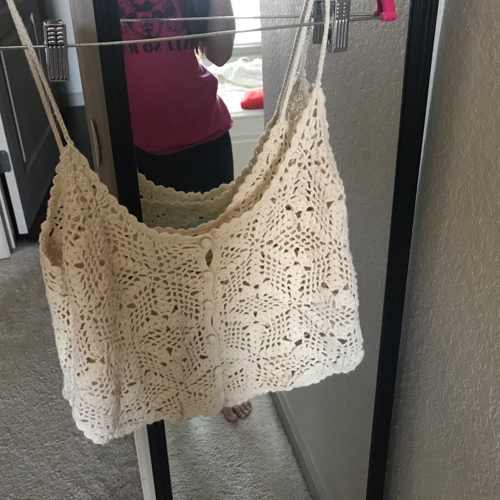 Crochet LA hearts crop top